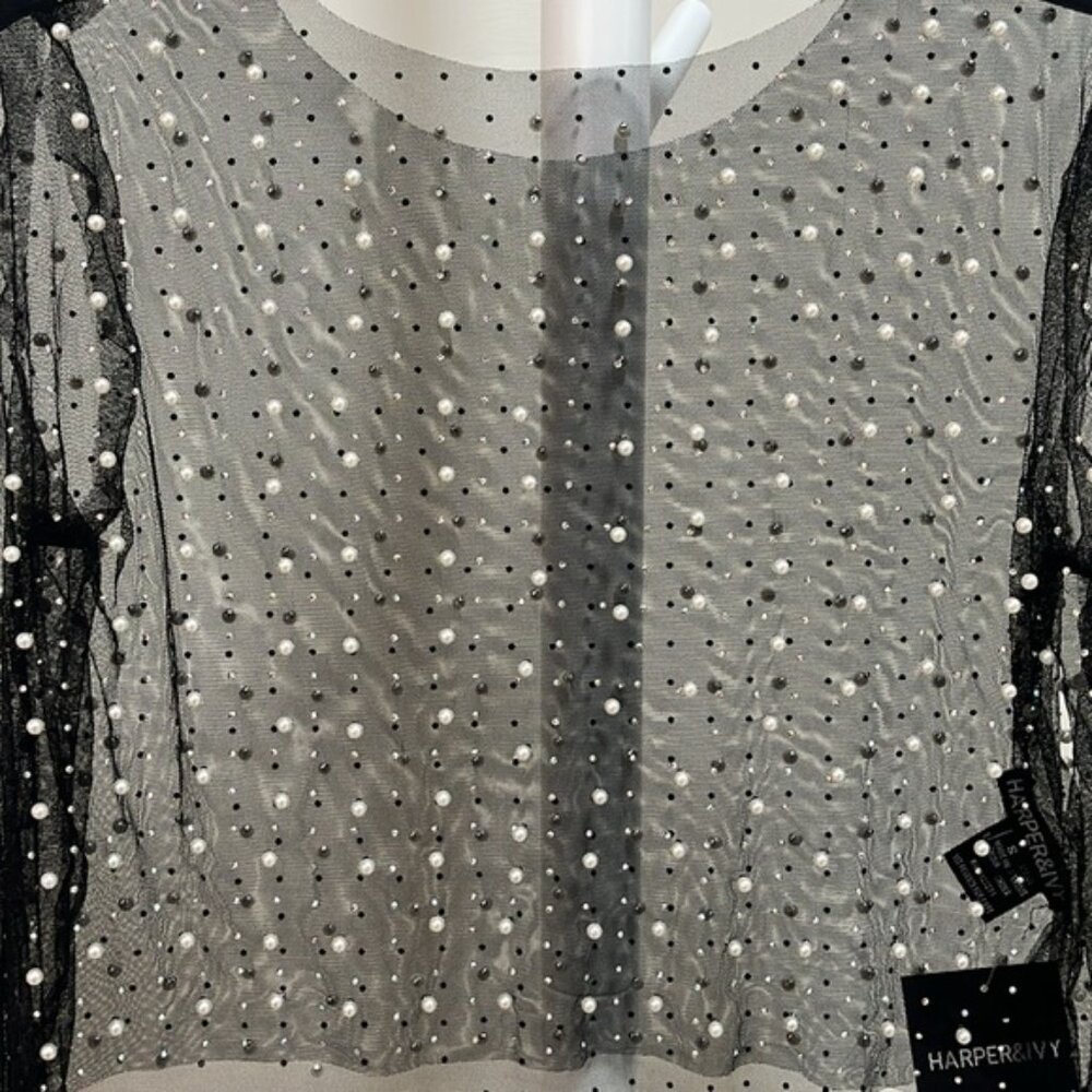 Pearl & Rhinestone Embellished Top - Picture 3 of 9